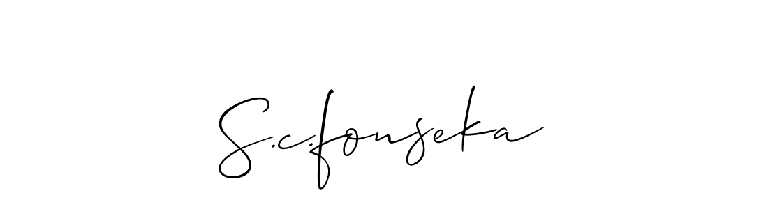 You should practise on your own different ways (Allison_Script) to write your name (S.c.fonseka) in signature. don't let someone else do it for you. S.c.fonseka signature style 2 images and pictures png