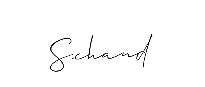 Create a beautiful signature design for name S.chand. With this signature (Allison_Script) fonts, you can make a handwritten signature for free. S.chand signature style 2 images and pictures png