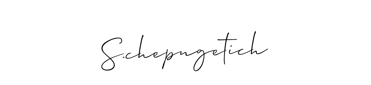 Similarly Allison_Script is the best handwritten signature design. Signature creator online .You can use it as an online autograph creator for name S.chepngetich. S.chepngetich signature style 2 images and pictures png