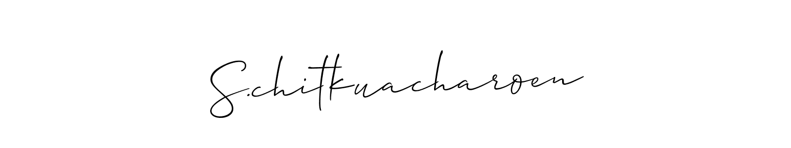 S.chitkuacharoen stylish signature style. Best Handwritten Sign (Allison_Script) for my name. Handwritten Signature Collection Ideas for my name S.chitkuacharoen. S.chitkuacharoen signature style 2 images and pictures png