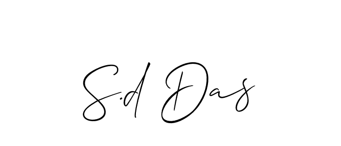 Also we have S.d Das name is the best signature style. Create professional handwritten signature collection using Allison_Script autograph style. S.d Das signature style 2 images and pictures png