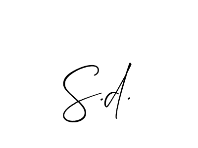 It looks lik you need a new signature style for name S.d.. Design unique handwritten (Allison_Script) signature with our free signature maker in just a few clicks. S.d. signature style 2 images and pictures png