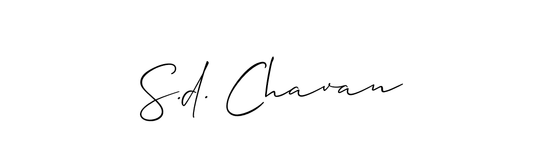 Make a beautiful signature design for name S.d. Chavan. With this signature (Allison_Script) style, you can create a handwritten signature for free. S.d. Chavan signature style 2 images and pictures png
