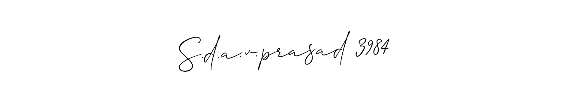 How to make S.d.a.v.prasad 3984 name signature. Use Allison_Script style for creating short signs online. This is the latest handwritten sign. S.d.a.v.prasad 3984 signature style 2 images and pictures png