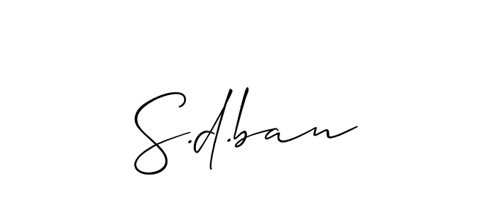 Similarly Allison_Script is the best handwritten signature design. Signature creator online .You can use it as an online autograph creator for name S.d.ban. S.d.ban signature style 2 images and pictures png