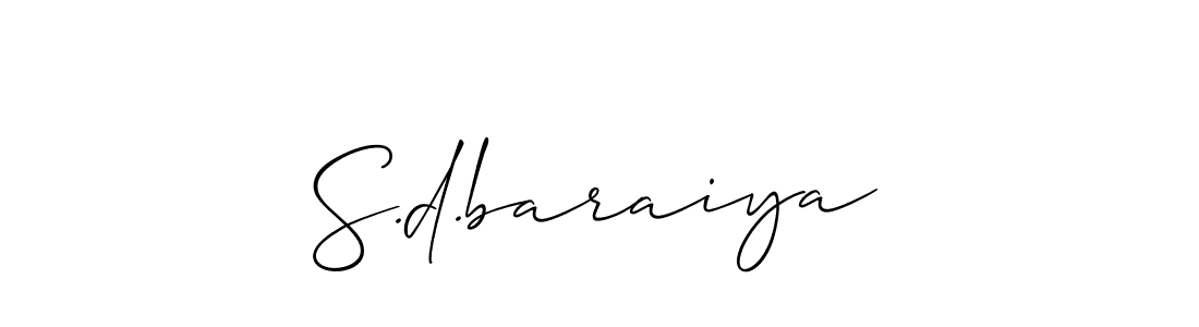 You should practise on your own different ways (Allison_Script) to write your name (S.d.baraiya) in signature. don't let someone else do it for you. S.d.baraiya signature style 2 images and pictures png