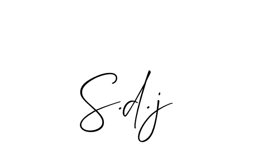 Allison_Script is a professional signature style that is perfect for those who want to add a touch of class to their signature. It is also a great choice for those who want to make their signature more unique. Get S.d.j name to fancy signature for free. S.d.j signature style 2 images and pictures png