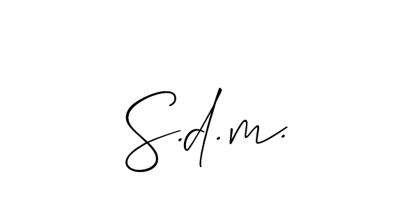 S.d.m. stylish signature style. Best Handwritten Sign (Allison_Script) for my name. Handwritten Signature Collection Ideas for my name S.d.m.. S.d.m. signature style 2 images and pictures png