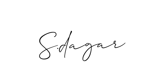 Also You can easily find your signature by using the search form. We will create S.dagar name handwritten signature images for you free of cost using Allison_Script sign style. S.dagar signature style 2 images and pictures png