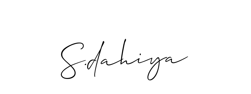 Also we have S.dahiya name is the best signature style. Create professional handwritten signature collection using Allison_Script autograph style. S.dahiya signature style 2 images and pictures png