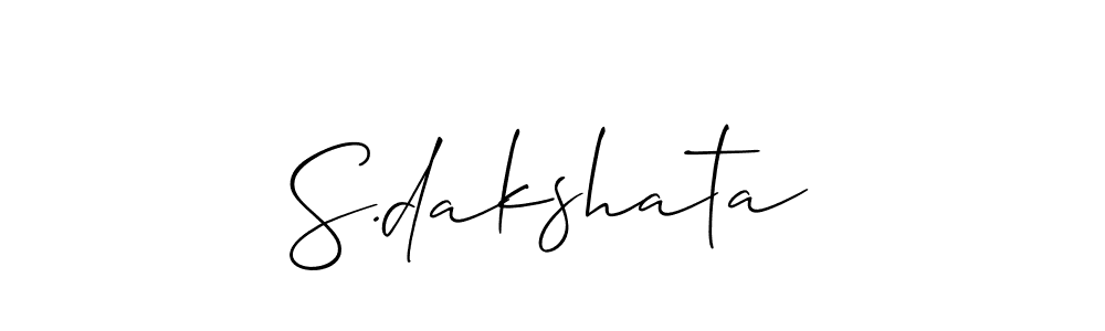 Make a short S.dakshata signature style. Manage your documents anywhere anytime using Allison_Script. Create and add eSignatures, submit forms, share and send files easily. S.dakshata signature style 2 images and pictures png