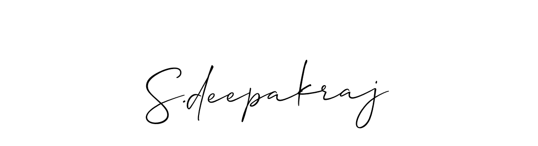 Also we have S.deepakraj name is the best signature style. Create professional handwritten signature collection using Allison_Script autograph style. S.deepakraj signature style 2 images and pictures png