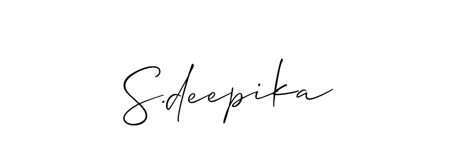 Make a short S.deepika signature style. Manage your documents anywhere anytime using Allison_Script. Create and add eSignatures, submit forms, share and send files easily. S.deepika signature style 2 images and pictures png