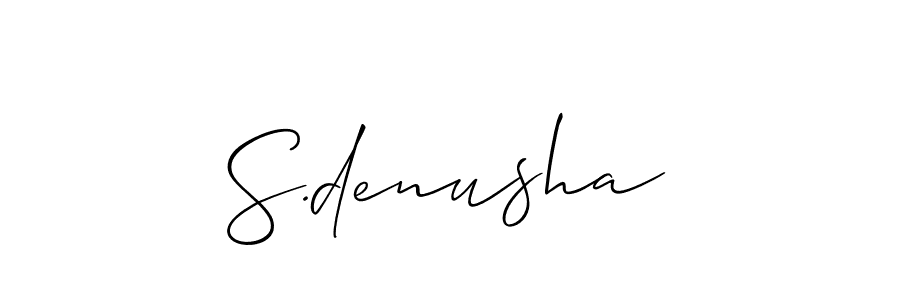 Make a beautiful signature design for name S.denusha. With this signature (Allison_Script) style, you can create a handwritten signature for free. S.denusha signature style 2 images and pictures png