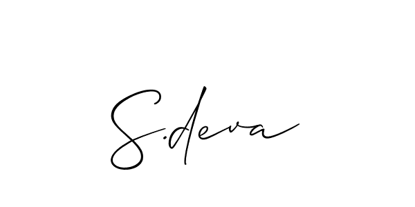 How to make S.deva signature? Allison_Script is a professional autograph style. Create handwritten signature for S.deva name. S.deva signature style 2 images and pictures png