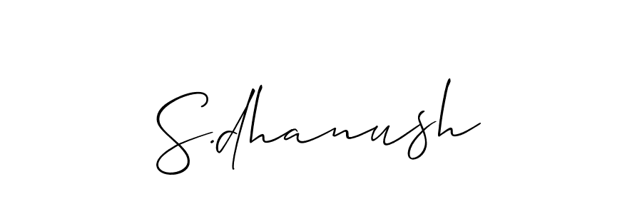 How to make S.dhanush signature? Allison_Script is a professional autograph style. Create handwritten signature for S.dhanush name. S.dhanush signature style 2 images and pictures png