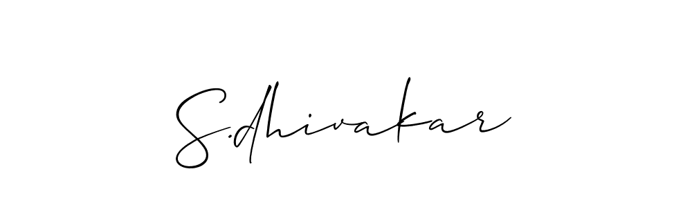 How to make S.dhivakar signature? Allison_Script is a professional autograph style. Create handwritten signature for S.dhivakar name. S.dhivakar signature style 2 images and pictures png