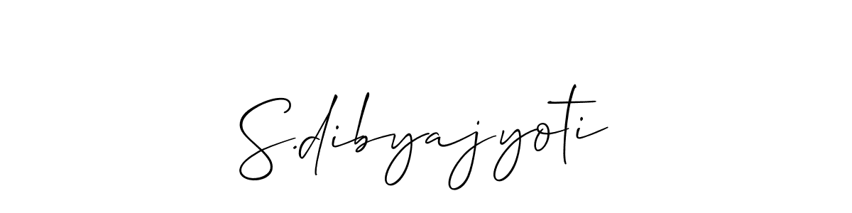 Also we have S.dibyajyoti name is the best signature style. Create professional handwritten signature collection using Allison_Script autograph style. S.dibyajyoti signature style 2 images and pictures png