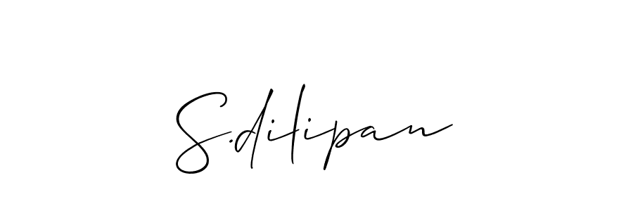 You should practise on your own different ways (Allison_Script) to write your name (S.dilipan) in signature. don't let someone else do it for you. S.dilipan signature style 2 images and pictures png