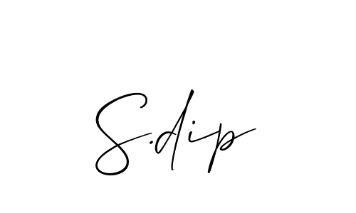 How to Draw S.dip signature style? Allison_Script is a latest design signature styles for name S.dip. S.dip signature style 2 images and pictures png