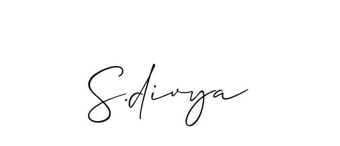 Make a beautiful signature design for name S.divya. Use this online signature maker to create a handwritten signature for free. S.divya signature style 2 images and pictures png