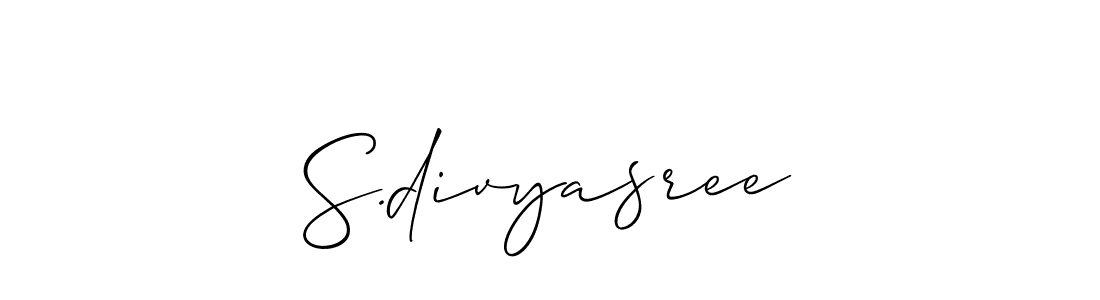 Design your own signature with our free online signature maker. With this signature software, you can create a handwritten (Allison_Script) signature for name S.divyasree. S.divyasree signature style 2 images and pictures png