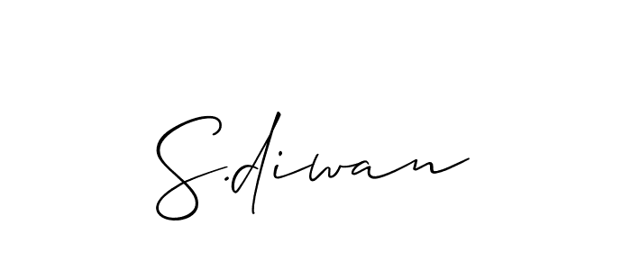 if you are searching for the best signature style for your name S.diwan. so please give up your signature search. here we have designed multiple signature styles  using Allison_Script. S.diwan signature style 2 images and pictures png