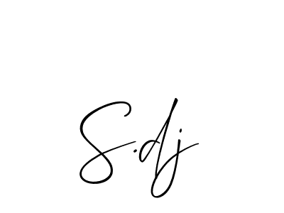 How to Draw S.dj signature style? Allison_Script is a latest design signature styles for name S.dj. S.dj signature style 2 images and pictures png