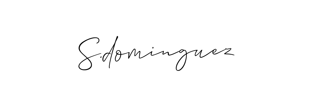 Design your own signature with our free online signature maker. With this signature software, you can create a handwritten (Allison_Script) signature for name S.dominguez. S.dominguez signature style 2 images and pictures png