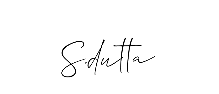 Use a signature maker to create a handwritten signature online. With this signature software, you can design (Allison_Script) your own signature for name S.dutta. S.dutta signature style 2 images and pictures png