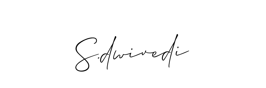 Make a beautiful signature design for name S.dwivedi. With this signature (Allison_Script) style, you can create a handwritten signature for free. S.dwivedi signature style 2 images and pictures png