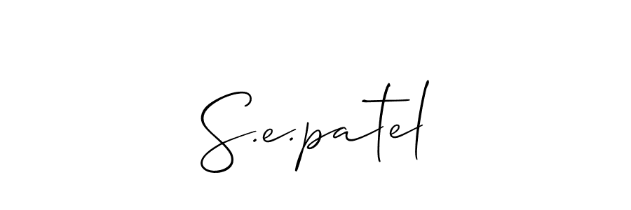 How to make S.e.patel signature? Allison_Script is a professional autograph style. Create handwritten signature for S.e.patel name. S.e.patel signature style 2 images and pictures png