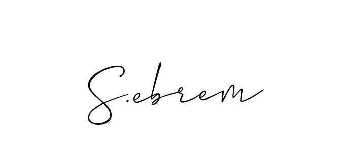 Similarly Allison_Script is the best handwritten signature design. Signature creator online .You can use it as an online autograph creator for name S.ebrem. S.ebrem signature style 2 images and pictures png