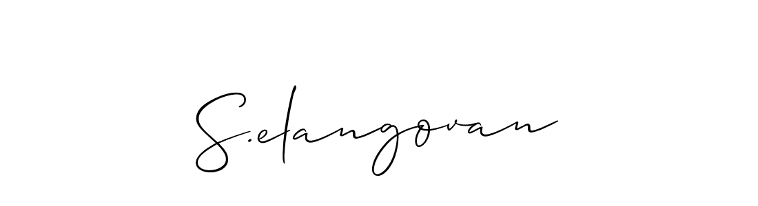 Make a beautiful signature design for name S.elangovan. Use this online signature maker to create a handwritten signature for free. S.elangovan signature style 2 images and pictures png