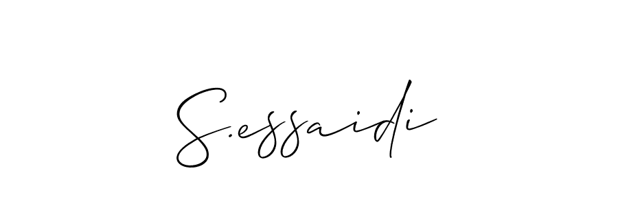 You should practise on your own different ways (Allison_Script) to write your name (S.essaidi) in signature. don't let someone else do it for you. S.essaidi signature style 2 images and pictures png