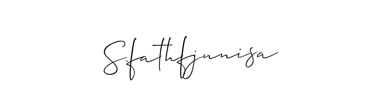 How to make S.fathfjnnisa signature? Allison_Script is a professional autograph style. Create handwritten signature for S.fathfjnnisa name. S.fathfjnnisa signature style 2 images and pictures png