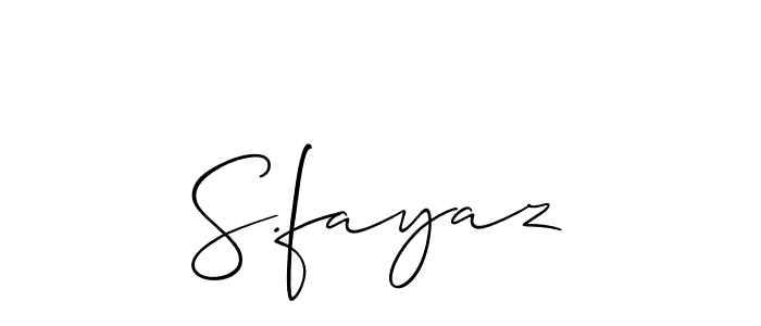 Make a short S.fayaz signature style. Manage your documents anywhere anytime using Allison_Script. Create and add eSignatures, submit forms, share and send files easily. S.fayaz signature style 2 images and pictures png