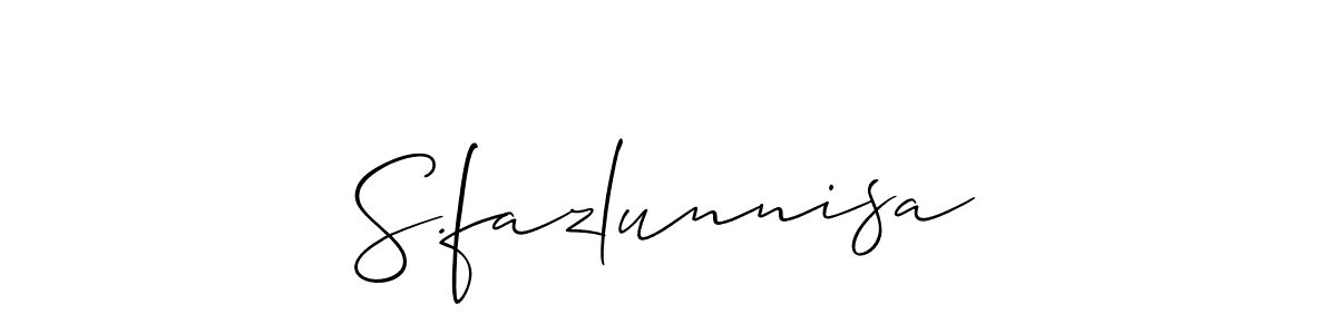 This is the best signature style for the S.fazlunnisa name. Also you like these signature font (Allison_Script). Mix name signature. S.fazlunnisa signature style 2 images and pictures png