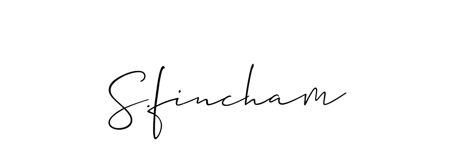 How to make S.fincham signature? Allison_Script is a professional autograph style. Create handwritten signature for S.fincham name. S.fincham signature style 2 images and pictures png