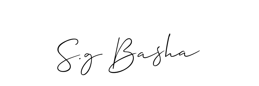 Create a beautiful signature design for name S.g Basha. With this signature (Allison_Script) fonts, you can make a handwritten signature for free. S.g Basha signature style 2 images and pictures png