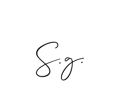 How to make S.g. signature? Allison_Script is a professional autograph style. Create handwritten signature for S.g. name. S.g. signature style 2 images and pictures png