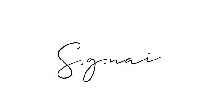 Best and Professional Signature Style for S.g.nai. Allison_Script Best Signature Style Collection. S.g.nai signature style 2 images and pictures png