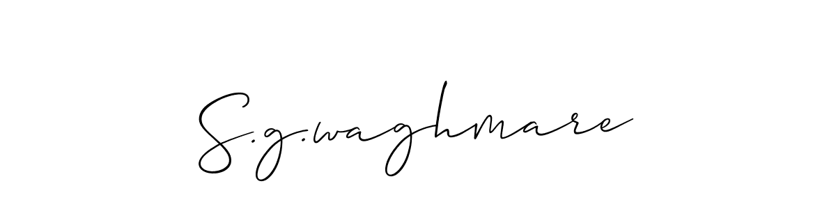 S.g.waghmare stylish signature style. Best Handwritten Sign (Allison_Script) for my name. Handwritten Signature Collection Ideas for my name S.g.waghmare. S.g.waghmare signature style 2 images and pictures png