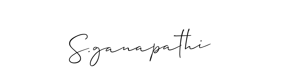 How to make S.ganapathi signature? Allison_Script is a professional autograph style. Create handwritten signature for S.ganapathi name. S.ganapathi signature style 2 images and pictures png