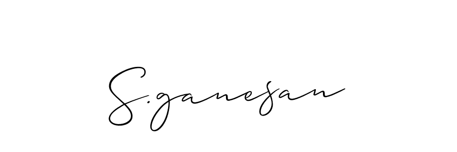 Also You can easily find your signature by using the search form. We will create S.ganesan name handwritten signature images for you free of cost using Allison_Script sign style. S.ganesan signature style 2 images and pictures png