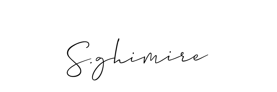 How to make S.ghimire signature? Allison_Script is a professional autograph style. Create handwritten signature for S.ghimire name. S.ghimire signature style 2 images and pictures png