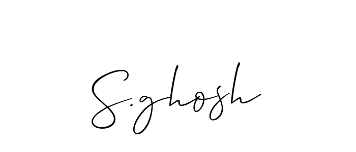 if you are searching for the best signature style for your name S.ghosh. so please give up your signature search. here we have designed multiple signature styles  using Allison_Script. S.ghosh signature style 2 images and pictures png