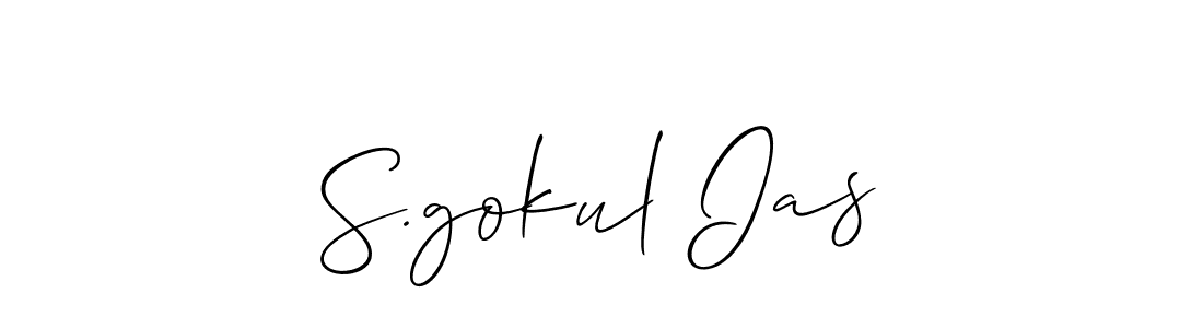 It looks lik you need a new signature style for name S.gokul Ias. Design unique handwritten (Allison_Script) signature with our free signature maker in just a few clicks. S.gokul Ias signature style 2 images and pictures png