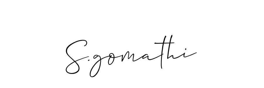 Make a short S.gomathi signature style. Manage your documents anywhere anytime using Allison_Script. Create and add eSignatures, submit forms, share and send files easily. S.gomathi signature style 2 images and pictures png