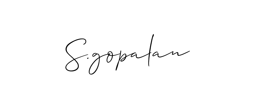 Make a beautiful signature design for name S.gopalan. With this signature (Allison_Script) style, you can create a handwritten signature for free. S.gopalan signature style 2 images and pictures png